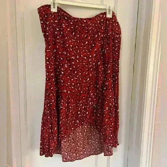 A New Day Leopard Print Midi Skirt – XXL, Asymmetrical with Tie Waist cheetah - Picture 2 of 7